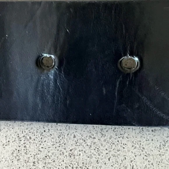 Hot Topic Y2K Skull & Crossbones Black Leather Belt with Silver Buckle 36” Goth - Picture 11 of 12